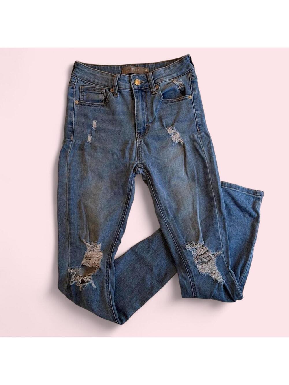 👖 Just USA Distressed Skinny Jeans — Size 4